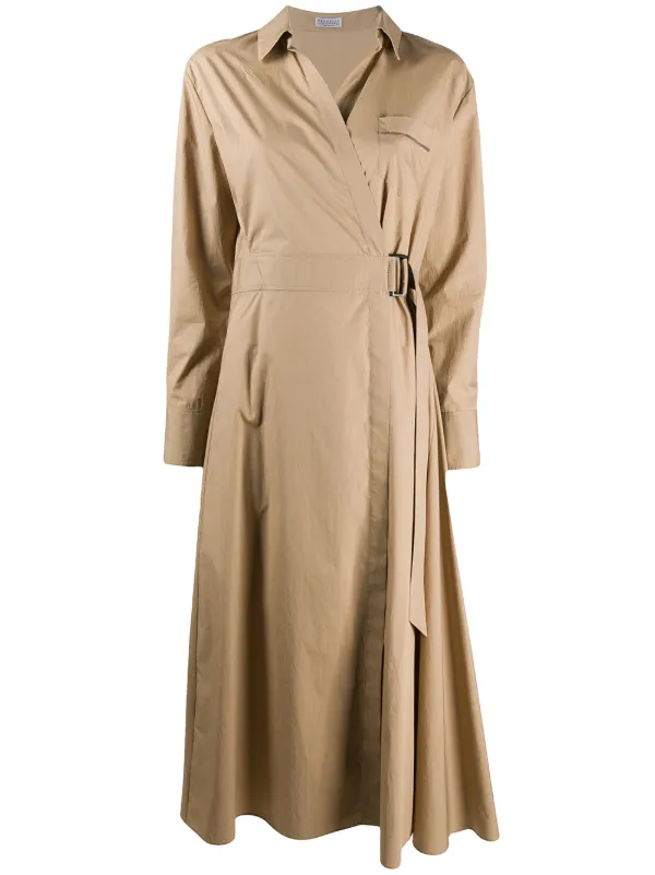 wrap dress with collar