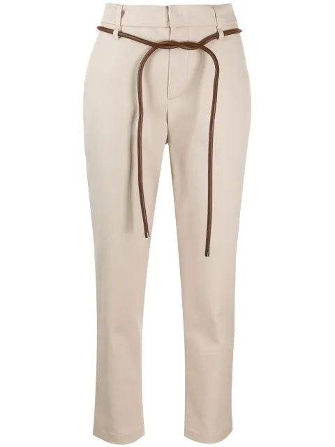 Brunello Cucinelli belted slim-fit trousers