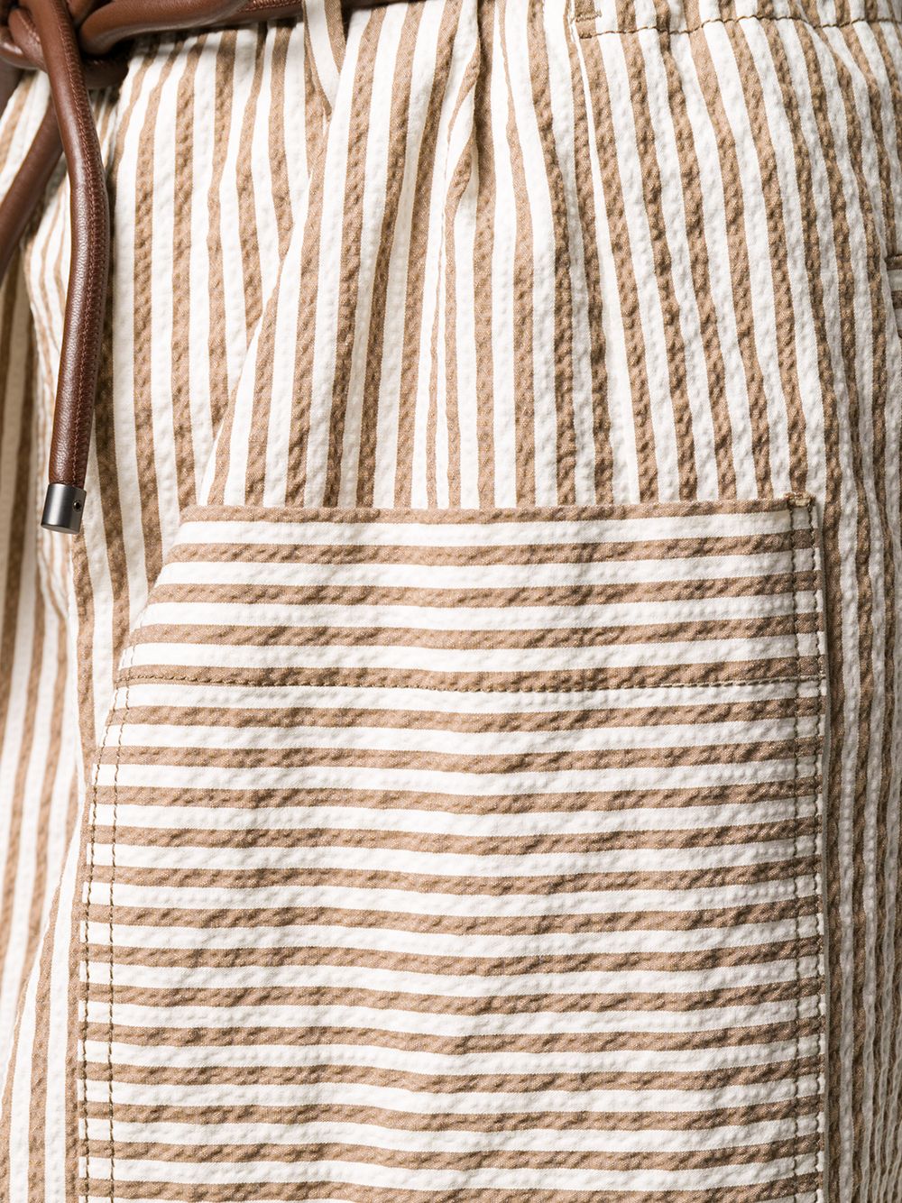 фото Brunello cucinelli шорты в полоску с поясом