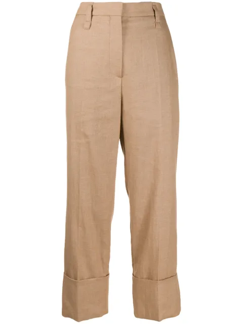 Brunello Cucinelli straight leg cropped trousers