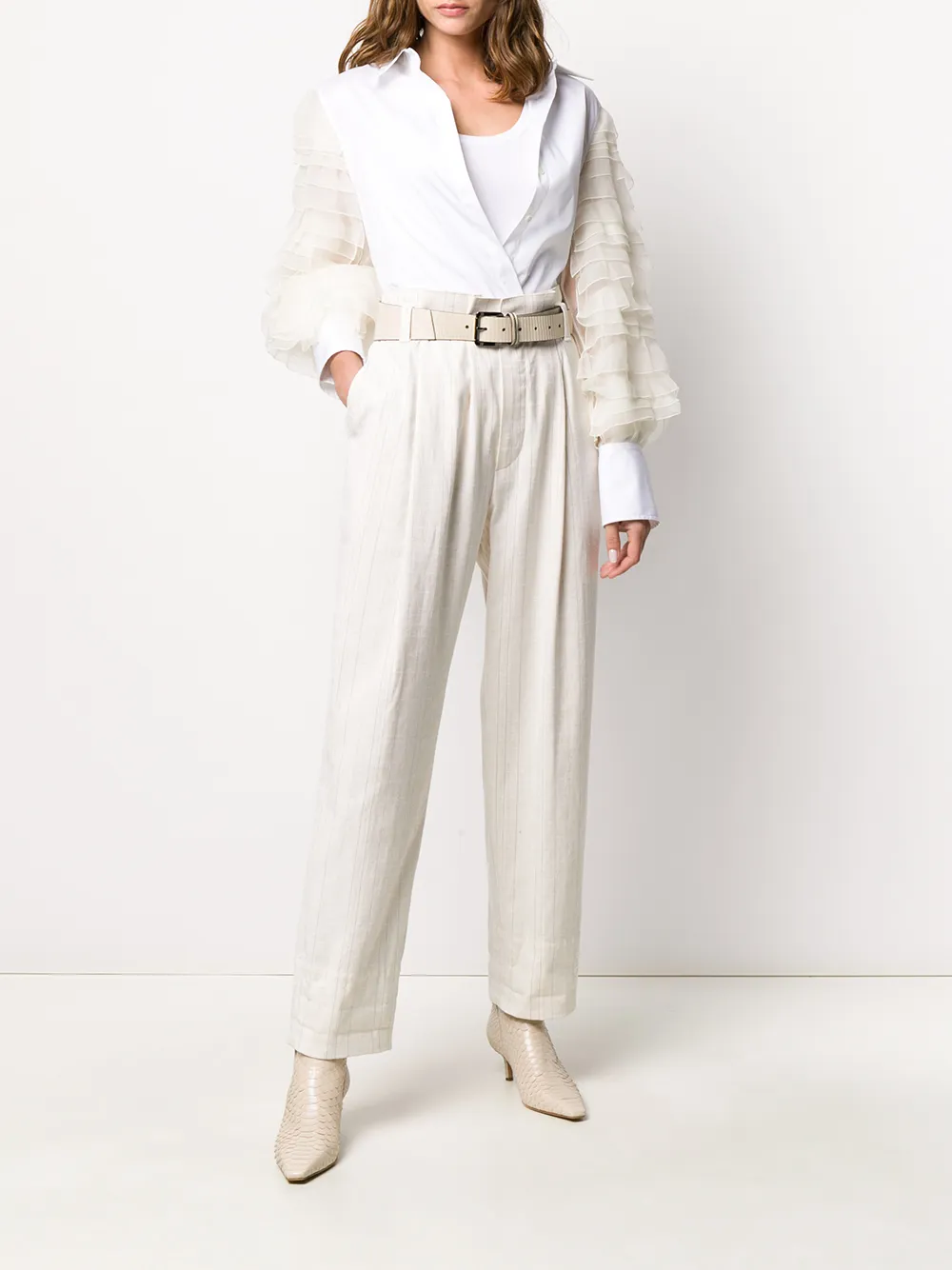 Brunello Cucinelli High waist plooibroek - Beige