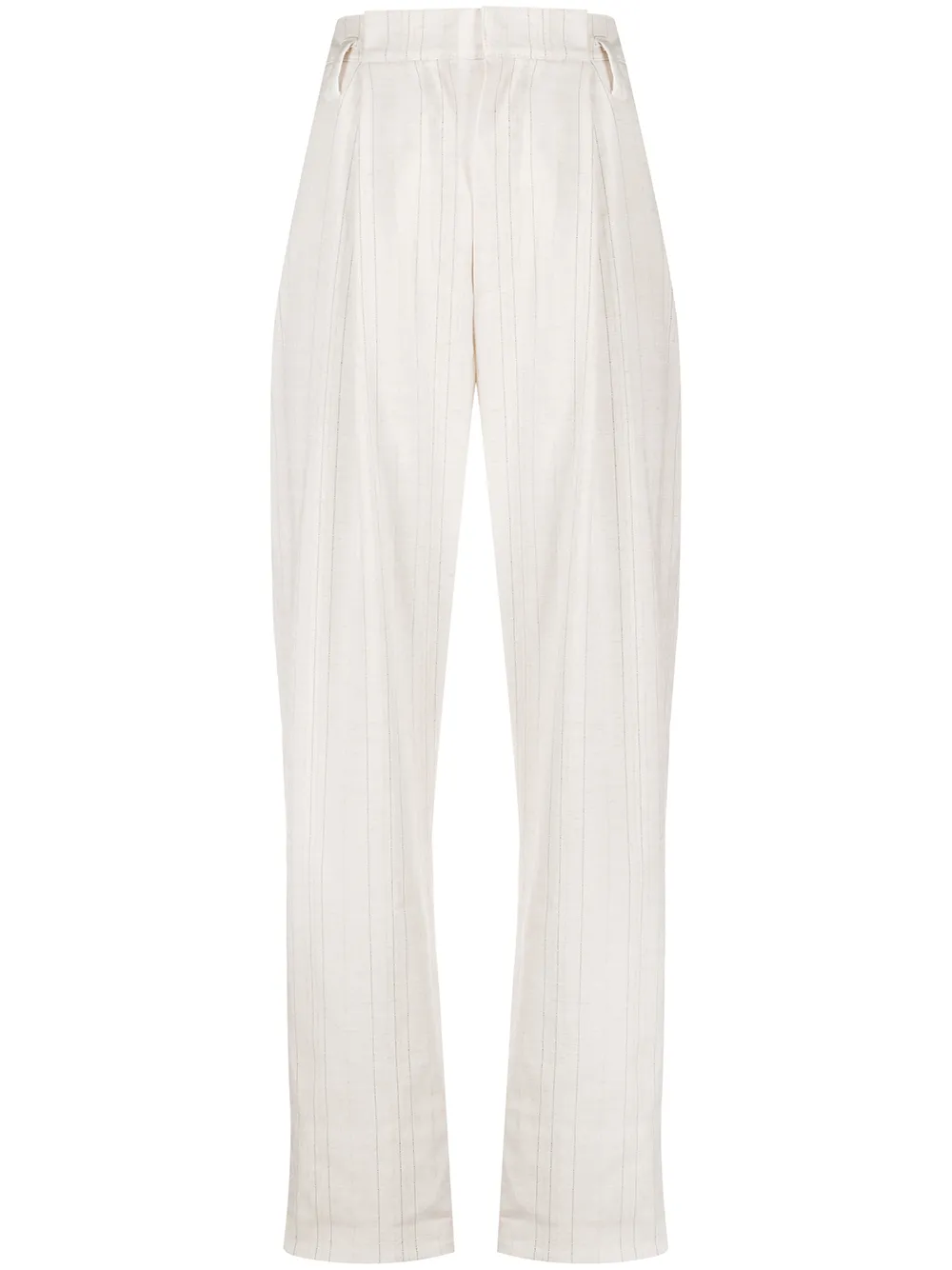 Brunello Cucinelli Hose Mit Hohem Bund In Neutrals