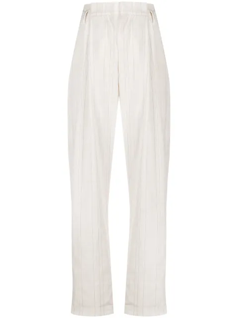 Brunello Cucinelli pantalones de talle alto con pliegues