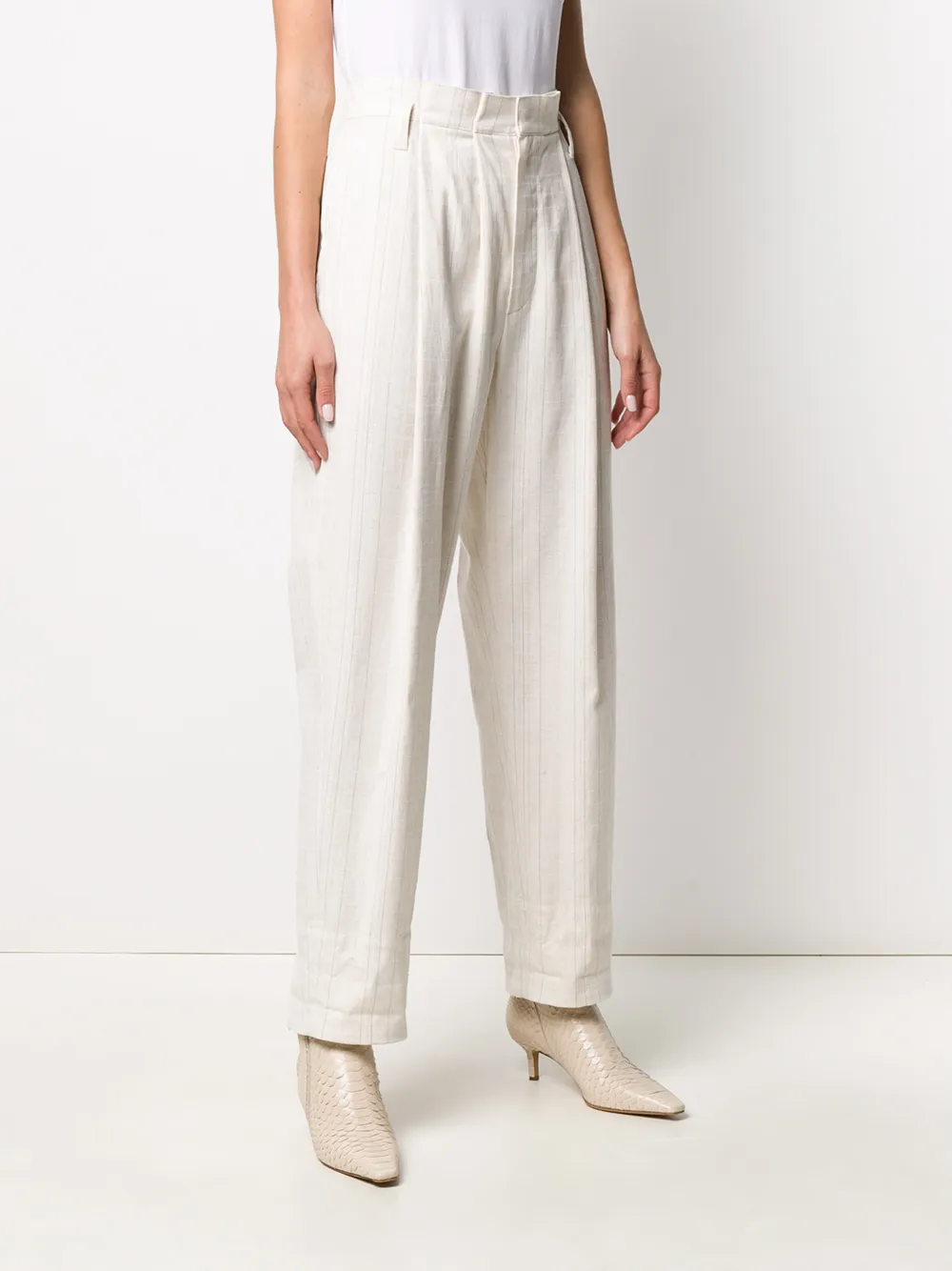 Brunello Cucinelli High waist plooibroek Beige