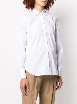 bead-trimmed point-collar shirt展示图