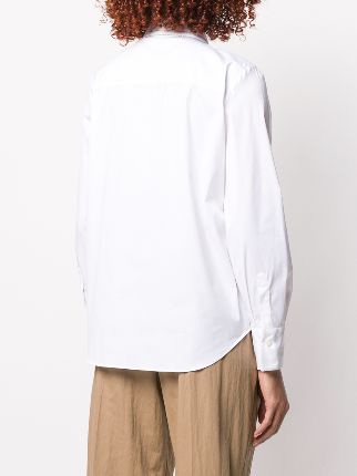 bead-trimmed point-collar shirt展示图