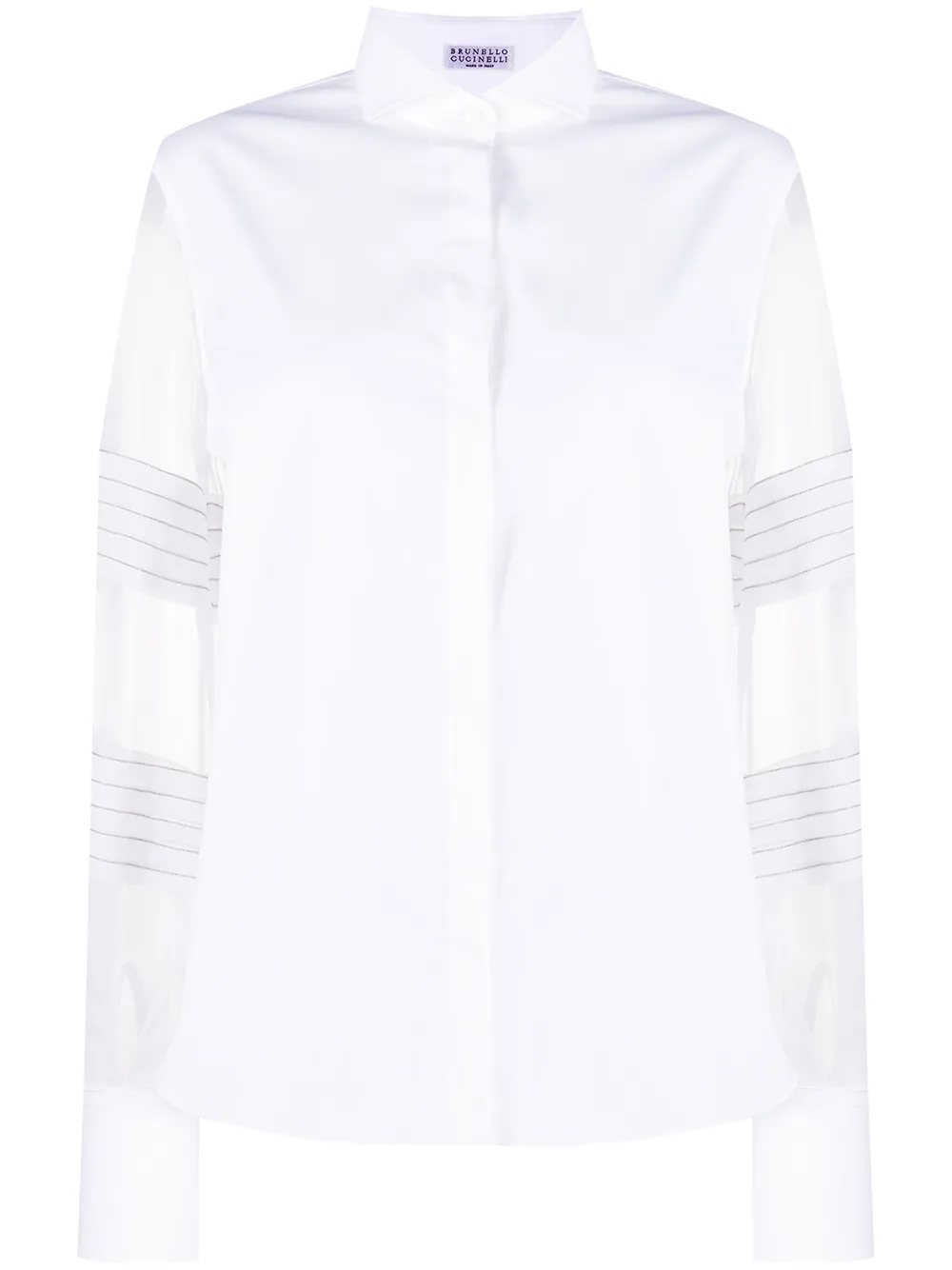 Brunello Cucinelli Sheer-Hemd KmdUn kUJQF Brunello Cucinelli Sheer-Hemd KmdUn kUJQF
