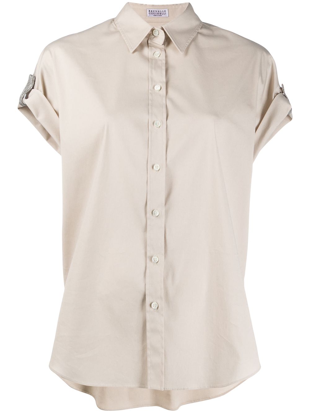 Shop Brunello Cucinelli Relaxed Safari Shirt In Neutrals