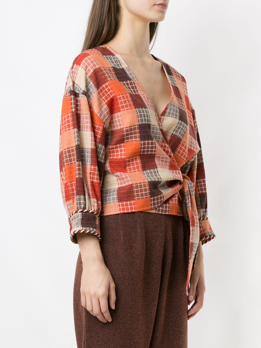 фото Framed Madeleine wrap blouse