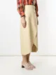 Framed Deli leather midi skirt
