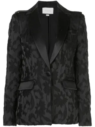 floral embroidered blazer