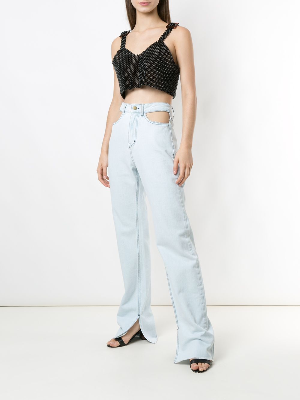 фото Framed Beads Come Back cropped top