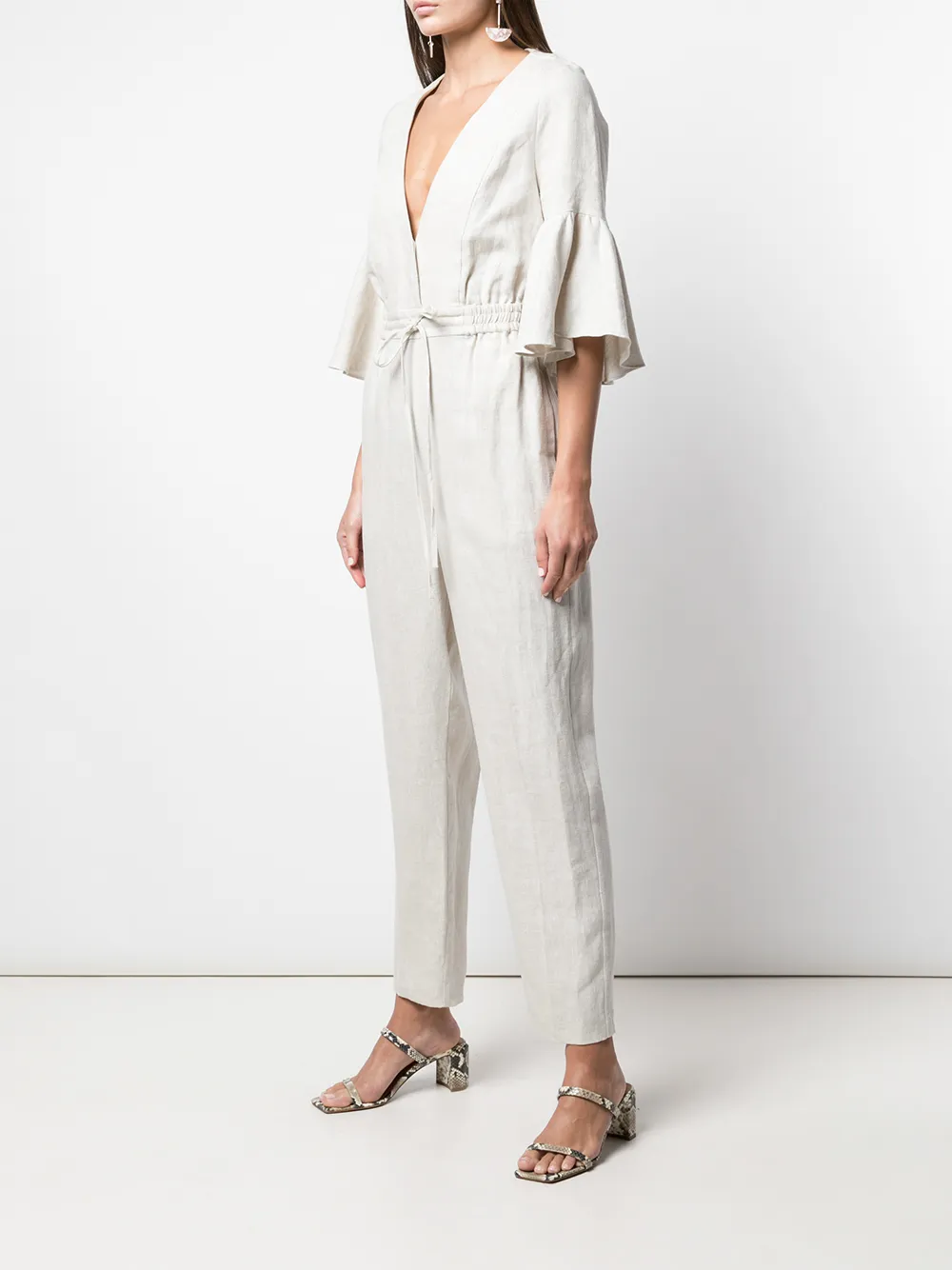 фото Shona Joy Savannah ruffled sleeve jumpsuit