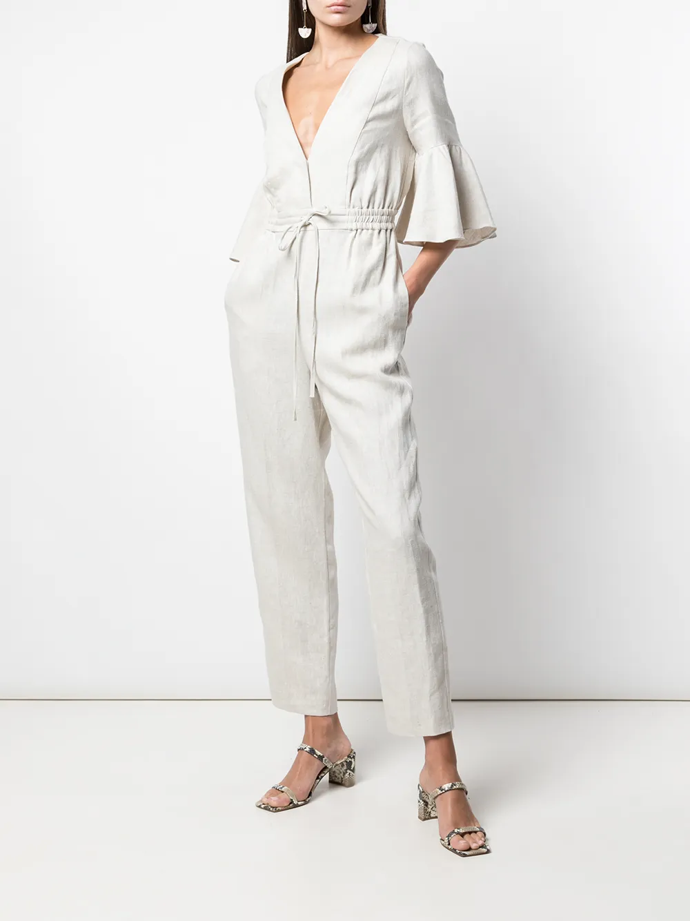 фото Shona Joy Savannah ruffled sleeve jumpsuit