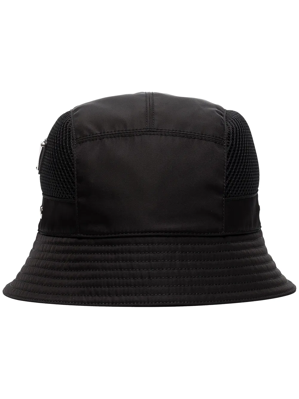 black bucket hat with drawstring