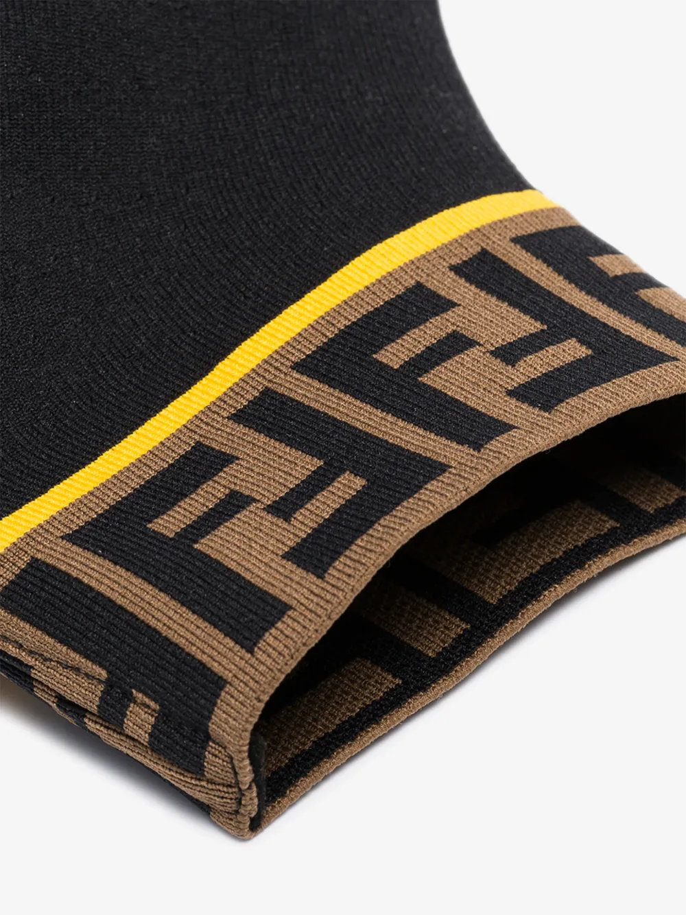 FENDI FENDI BLACK MANIA LOGO SOCK SNEAKERS,7E1196A3X014629654