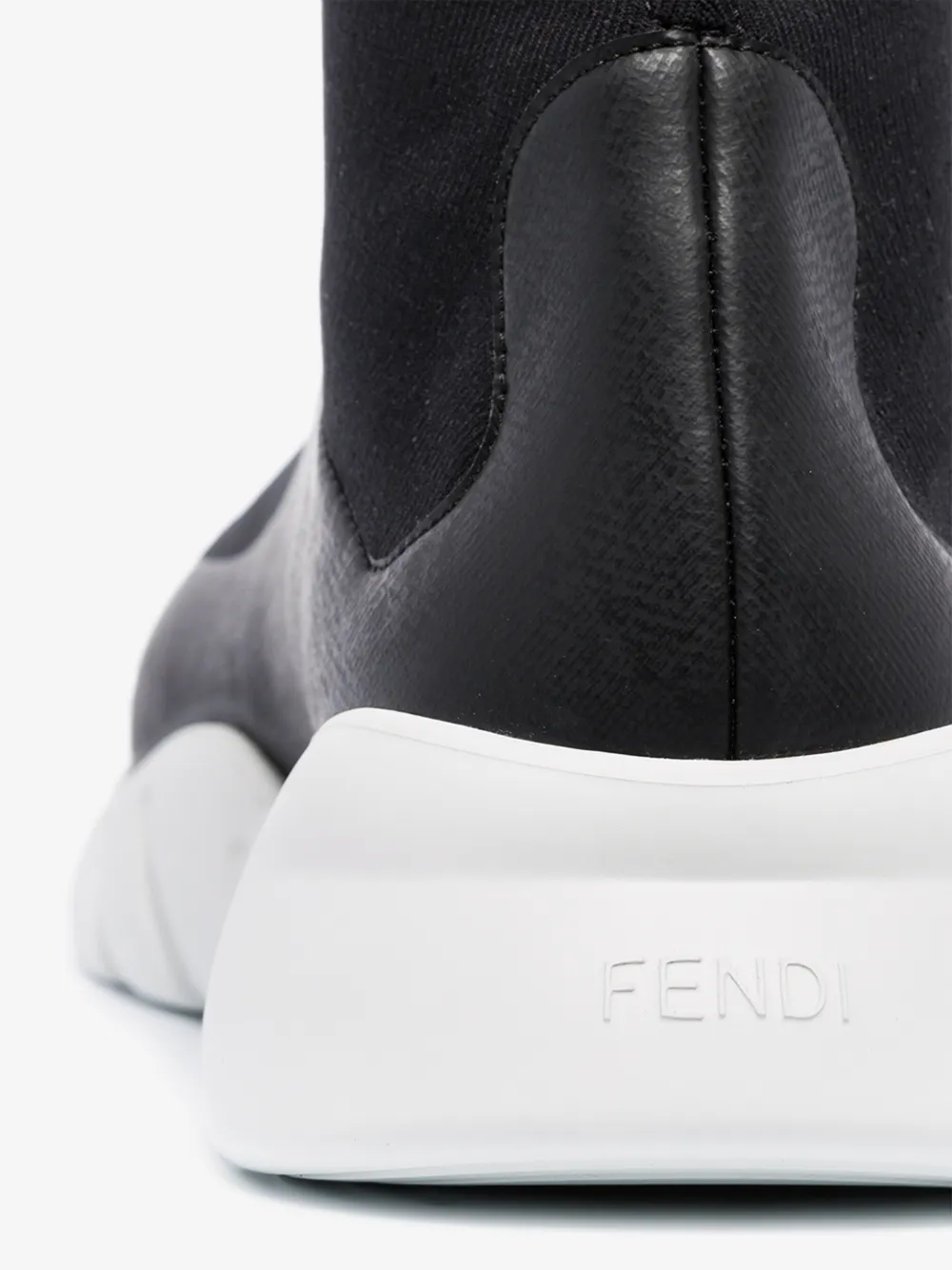 FENDI FENDI BLACK MANIA LOGO SOCK SNEAKERS,7E1196A3X014629654
