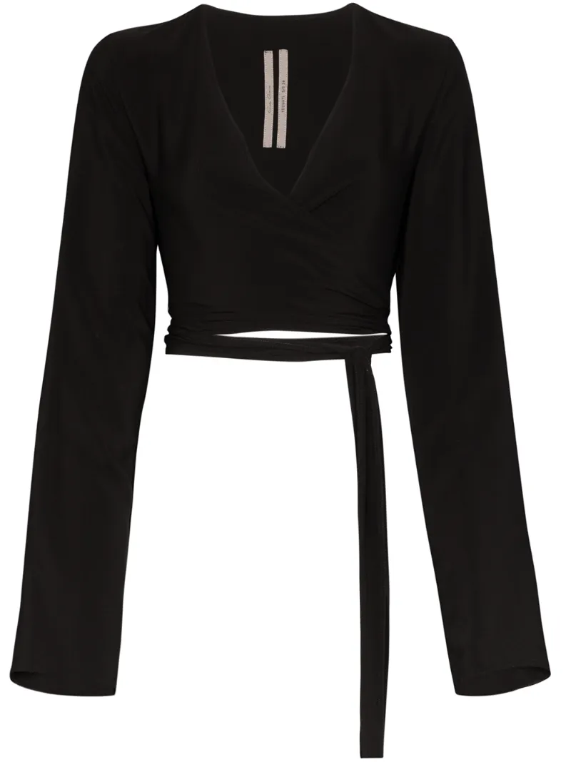 RICK OWENS V-NECK WRAP-STYLE TOP