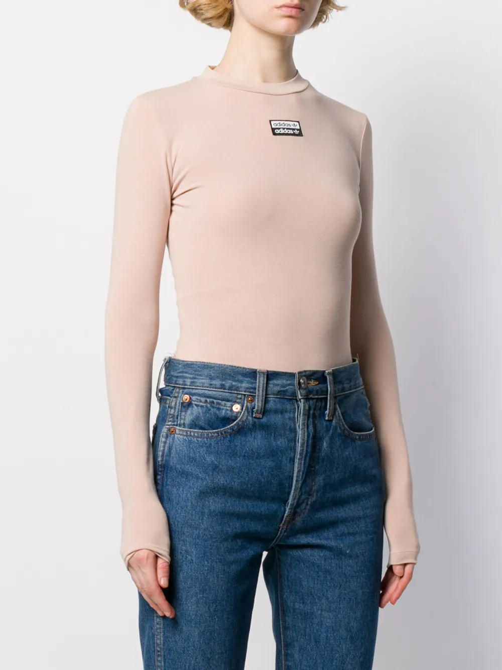  Adidas Body Mit Logo   Nude 