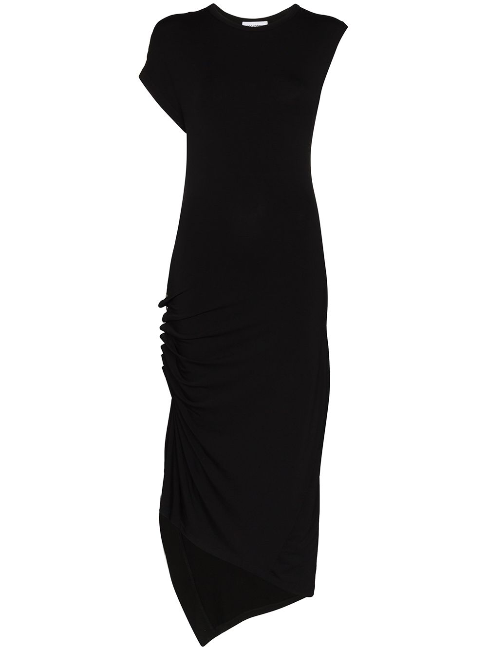 Paco Rabanne Asymmetric Gathered Midi Dress - Farfetch