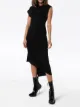 Paco Rabanne asymmetric gathered midi dress