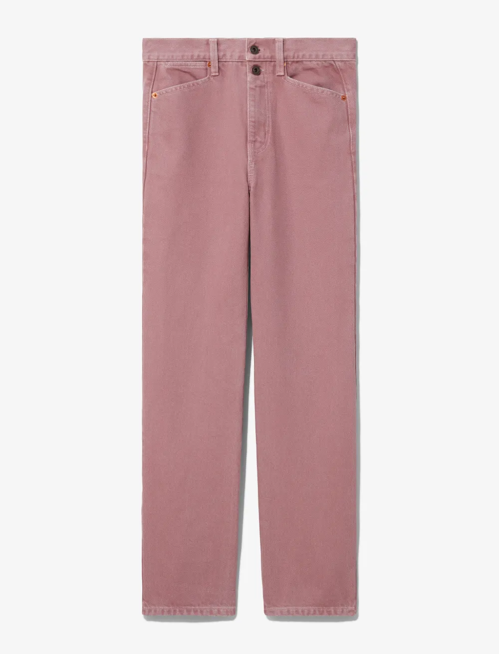 Image of Proenza Schouler White Label Washed Denim Cropped Stovepipe Jeans lavender/purple