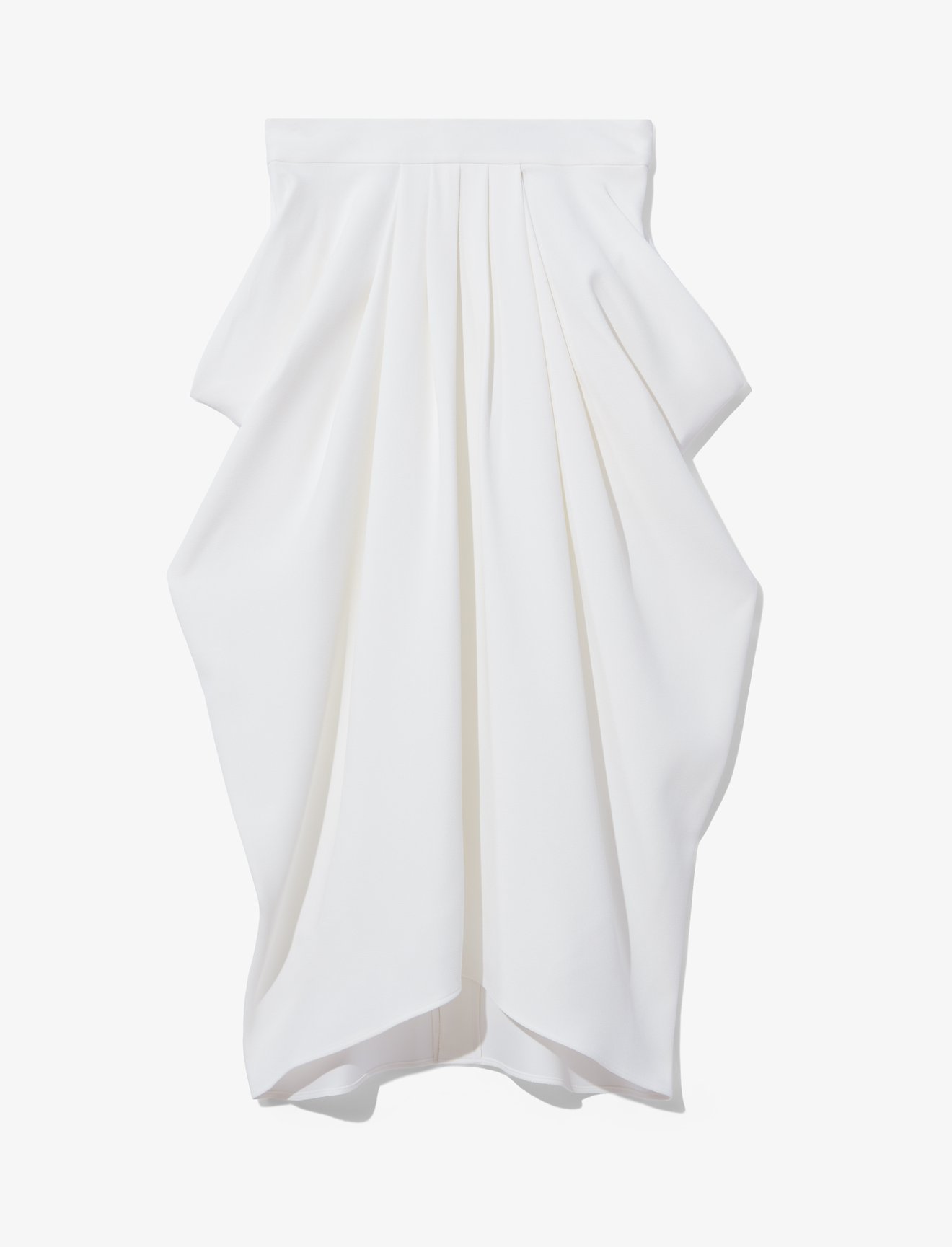 Lightweight Crepe Draped Skirt #4