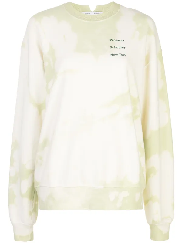 yellow and white tie dye sweatshirt