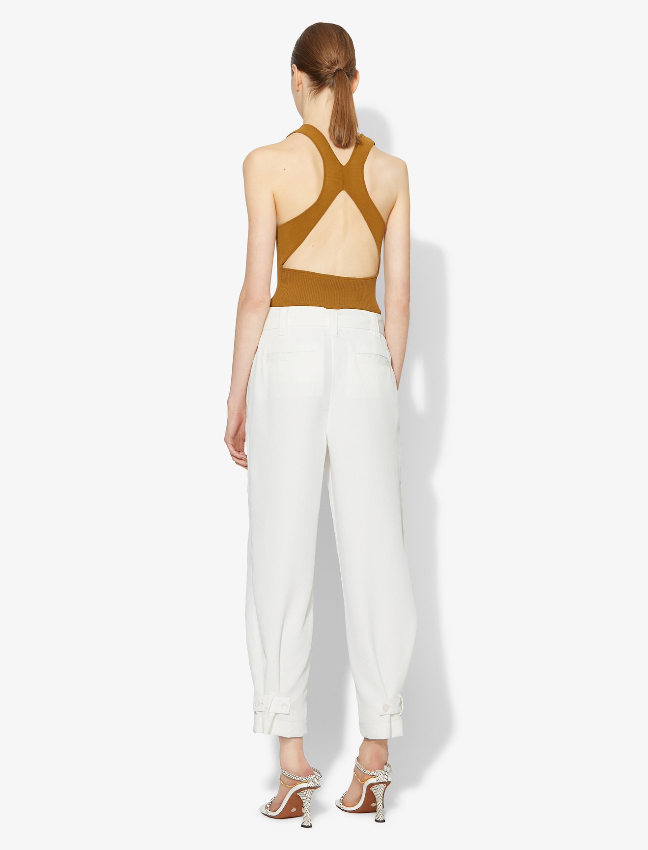 Rumpled Pique Belted Pants #2
