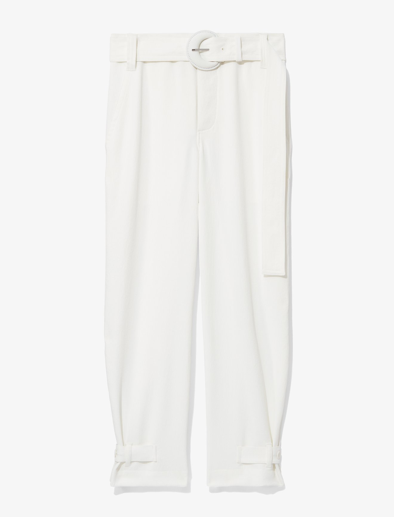 Rumpled Pique Belted Pants #4
