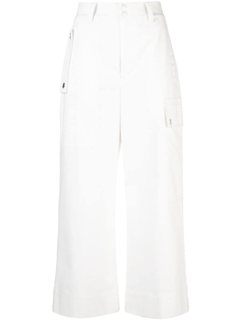 Shop Proenza Schouler White Label Cropped Cargo Trousers In White