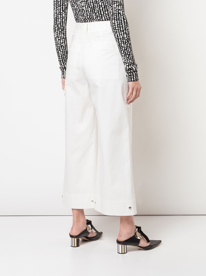 Shop Proenza Schouler White Label Cropped Cargo Trousers In White