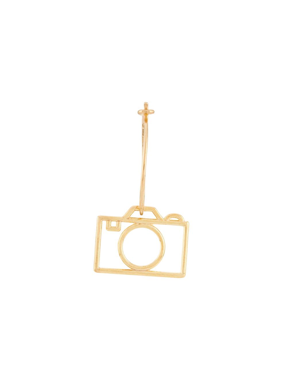 Aliita 9kt Yellow Gold Camera Circle Earring