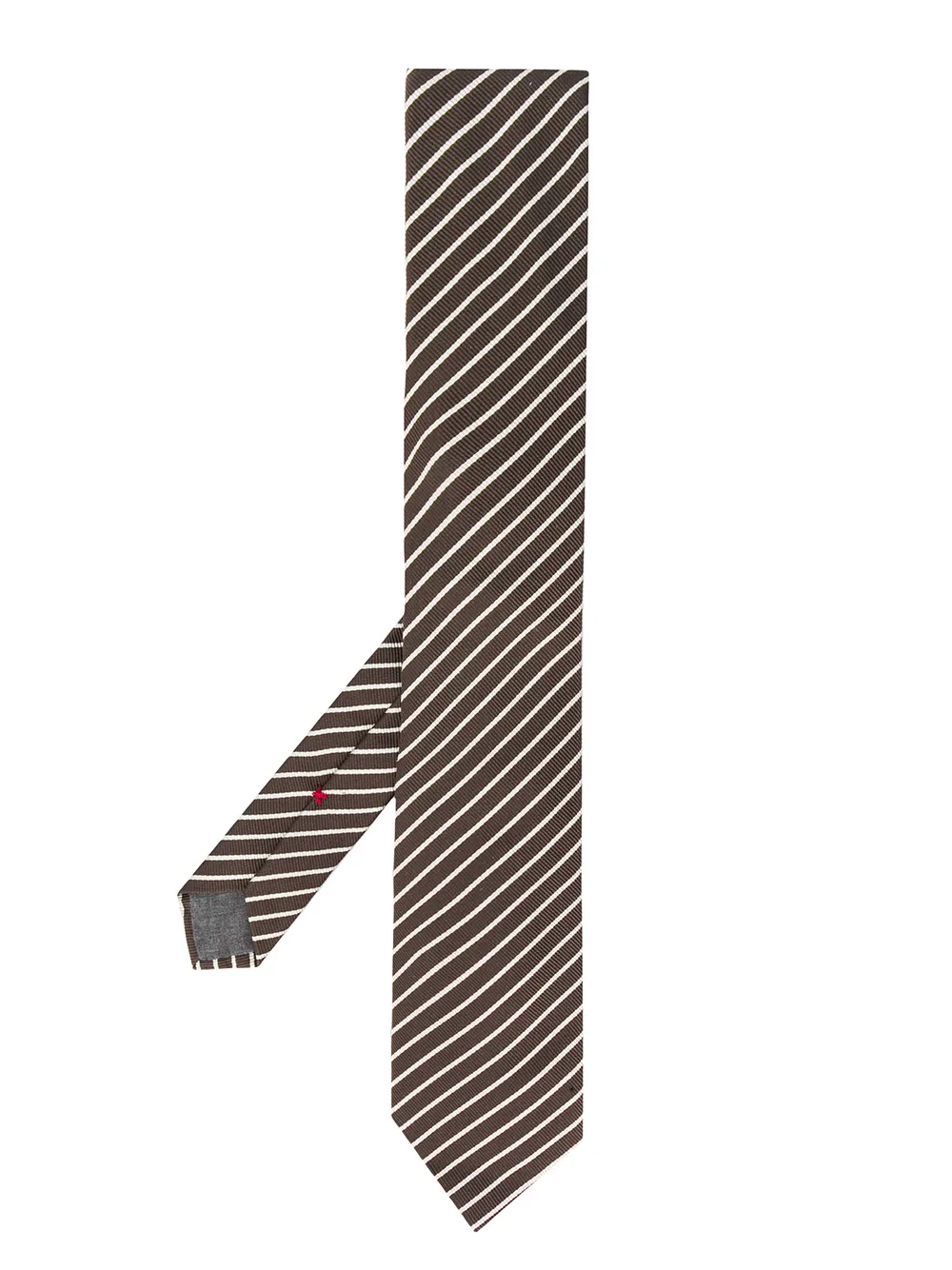 Brunello Cucinelli Stripe Tie In Brown