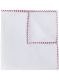 Brunello Cucinelli border-stitch pocket square - White