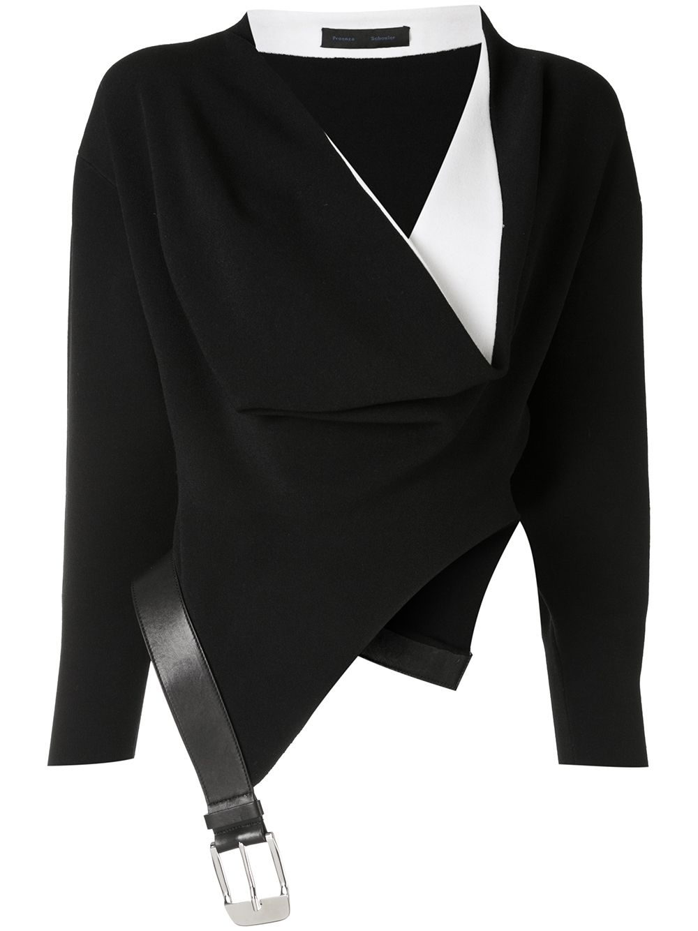 фото Proenza schouler belt-detail cowl-neck top