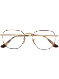 Ray-Ban RB6448 hexagonal-frame glasses - Brown