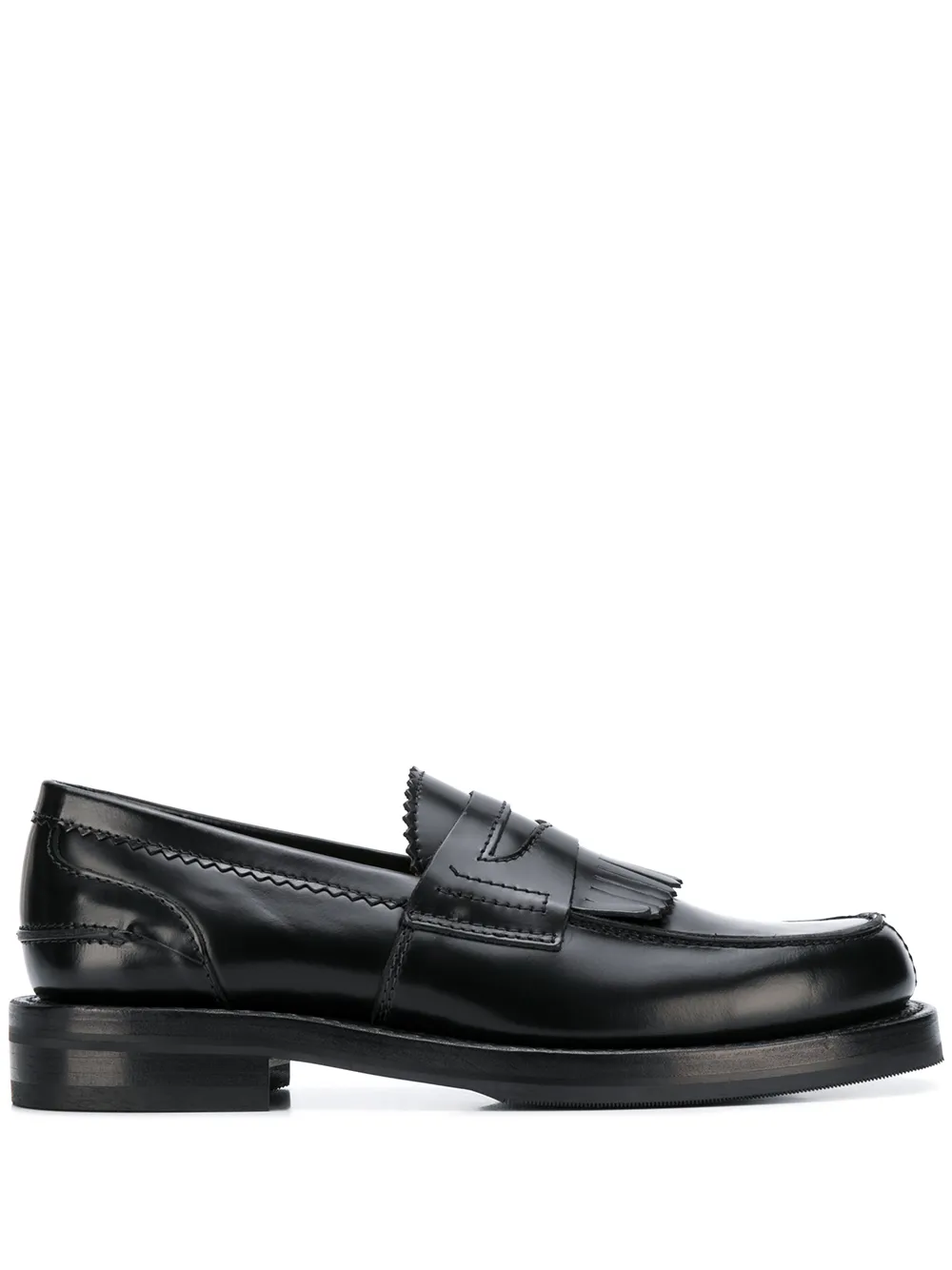 Shop Our Legacy Fringed Slip-on Loafers In Black