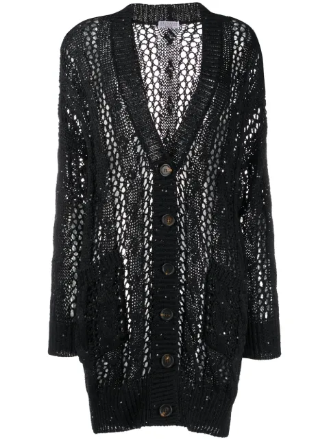 Brunello Cucinelli ribbed loose knit cardigan