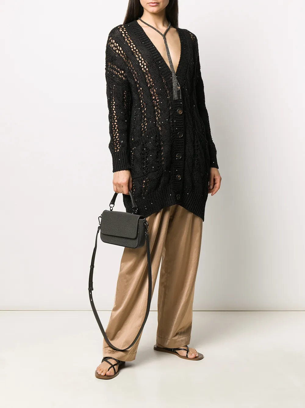 Brunello Cucinelli Ribgebreid vest Zwart