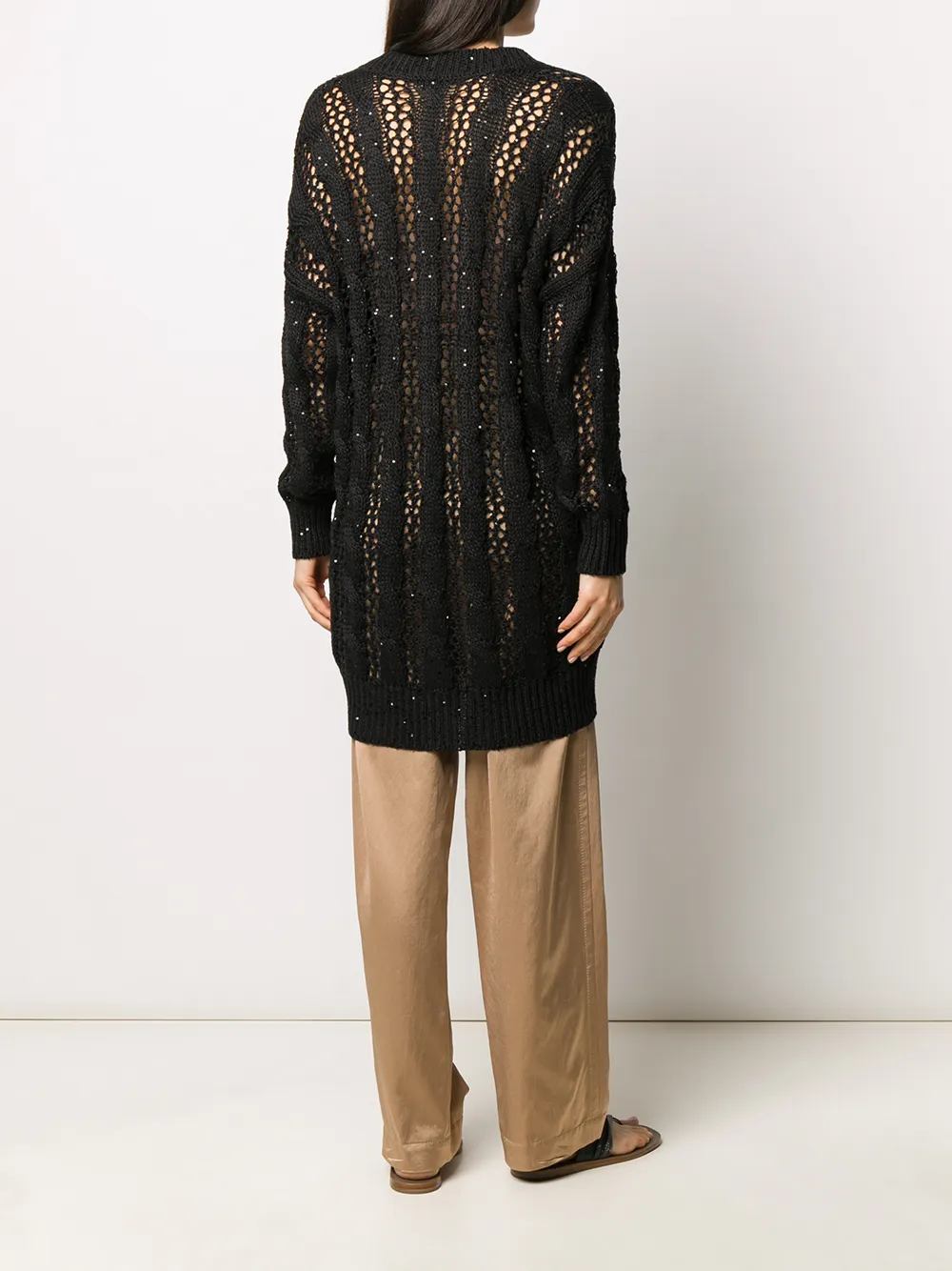 Brunello Cucinelli Ribgebreid vest Zwart