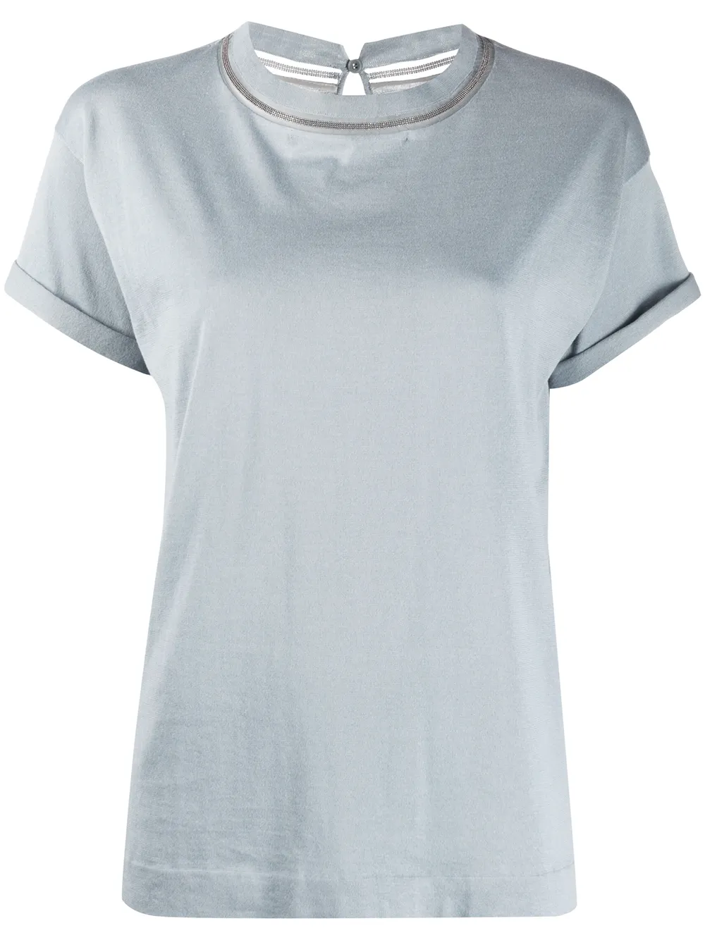 Brunello Cucinelli Verziertes T-Shirt 1eLPE TCLrC Brunello Cucinelli Verziertes T-Shirt 1eLPE TCLrC