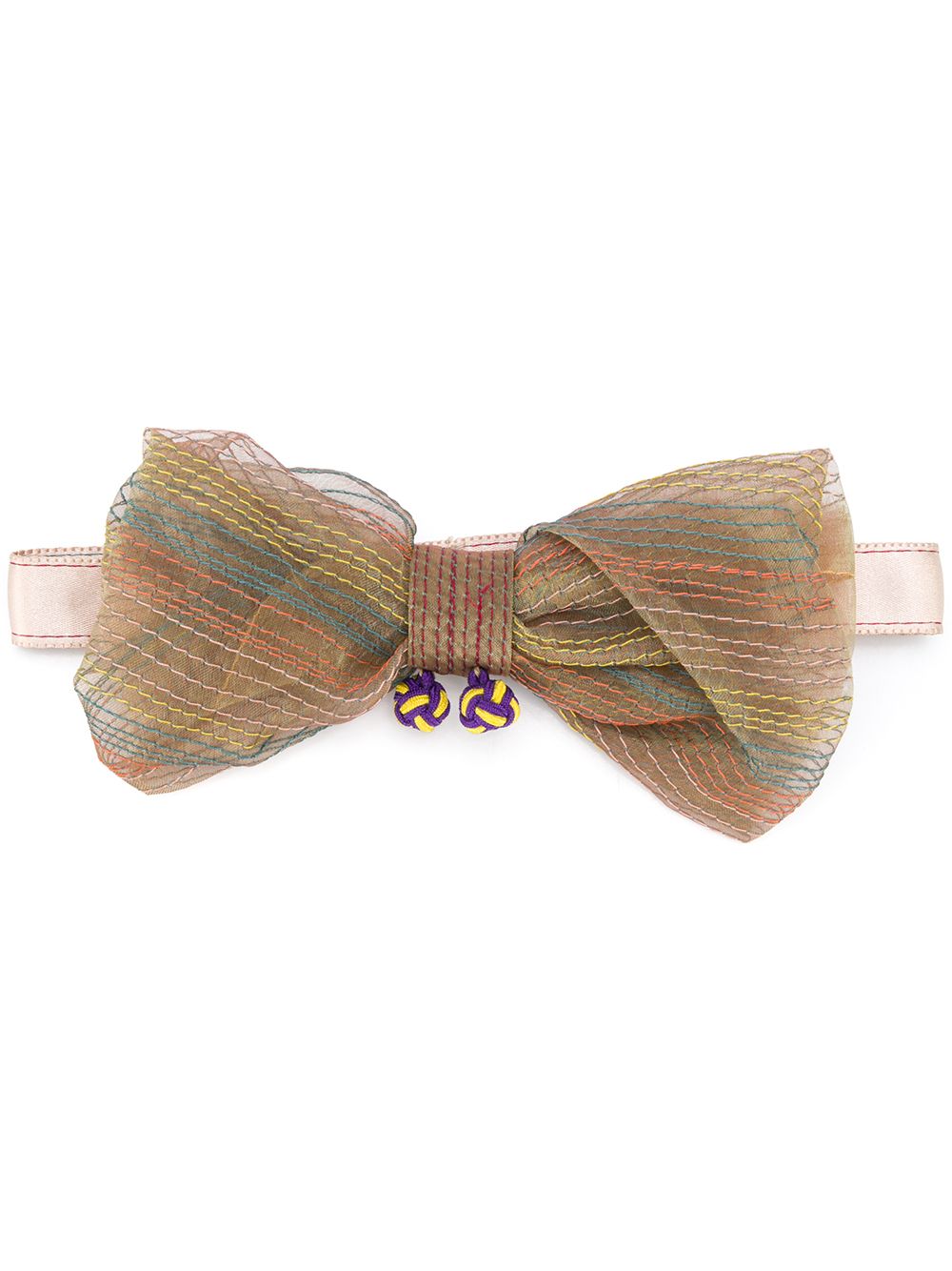 фото Issey Miyake Pre-Owned галстук-бабочка 2000-х годов с декоративной строчкой
