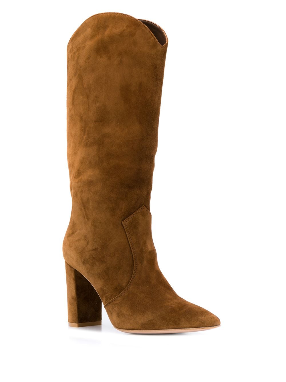 Shop Gianvito Rossi Western-style Pointed Boots In Brown