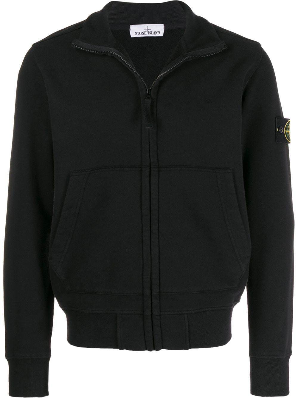 Stone Island Cardigan In Black