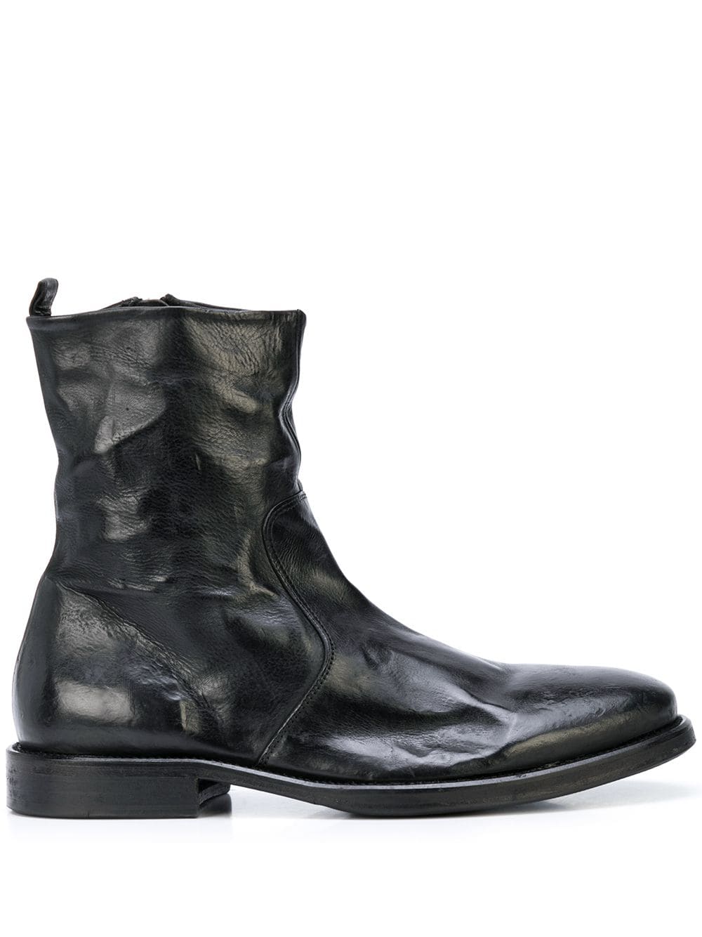фото Officine Generale wrinkled-effect ankle boots