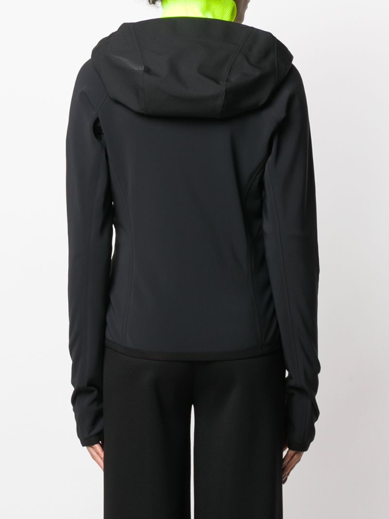 Shop Moncler Fitted Hooded Jacket In Black