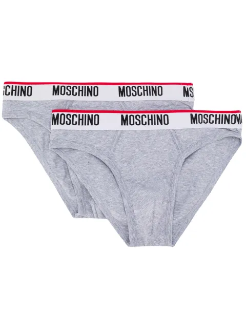 Moschino twin-pack logo band briefs