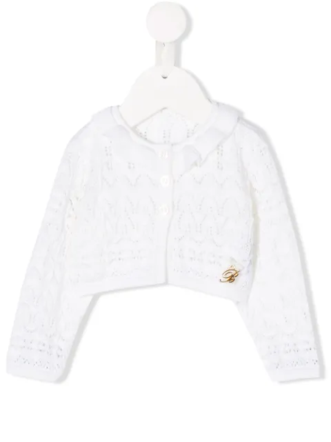 Miss Blumarine logo-embroidered cardigan