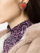 الصورة 2 من Chanel Pre-Owned أقراط كلاسيكية بتصميم قلب وشعار CC